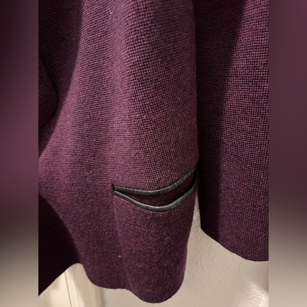 Eileen Fisher Deep Purple Open Cardigan Sz. X- Small - Picture 5 of 10